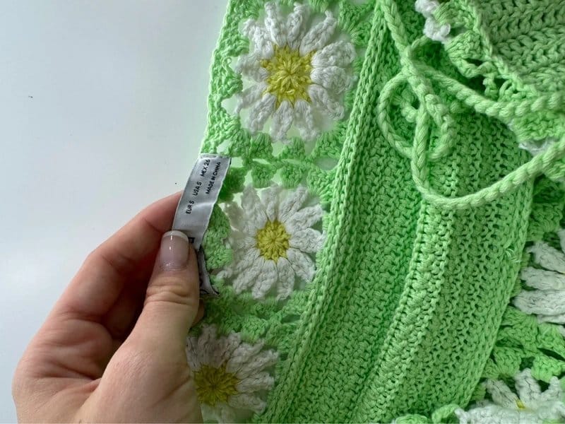Bershka Mint Crochet Dress with Daisy Embellishments