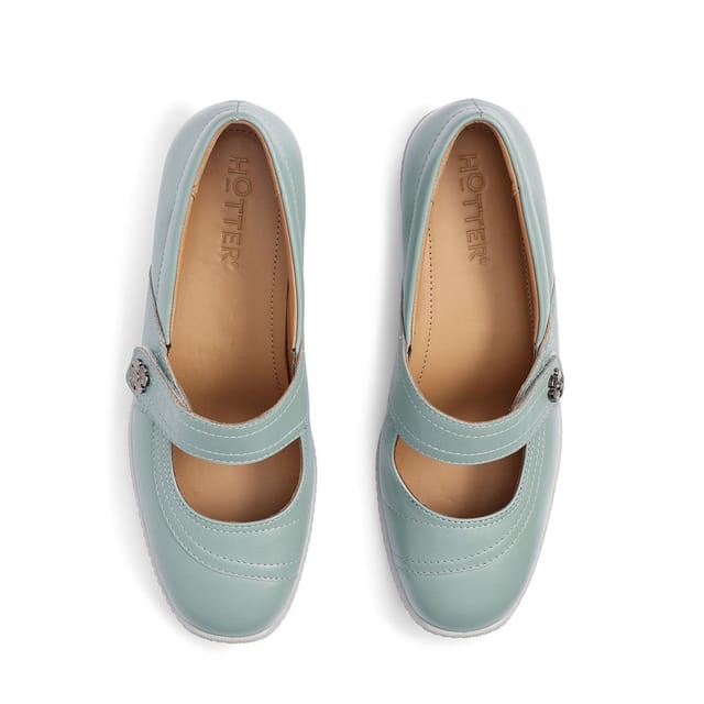 Hotter Hotter Women's Wide Fit 'Charity' Mary Janes in Duck Egg Blue - 3