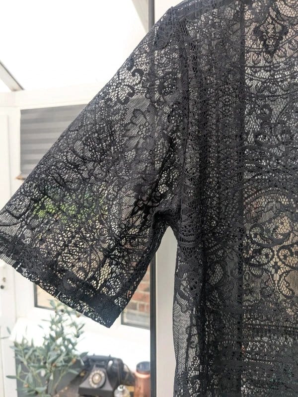 New Look Black Lace Top Size 12