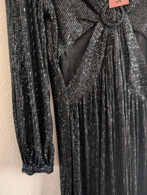Style Cheat Style Cheat Tami sequin long dress black UK 16 BNWT - 1