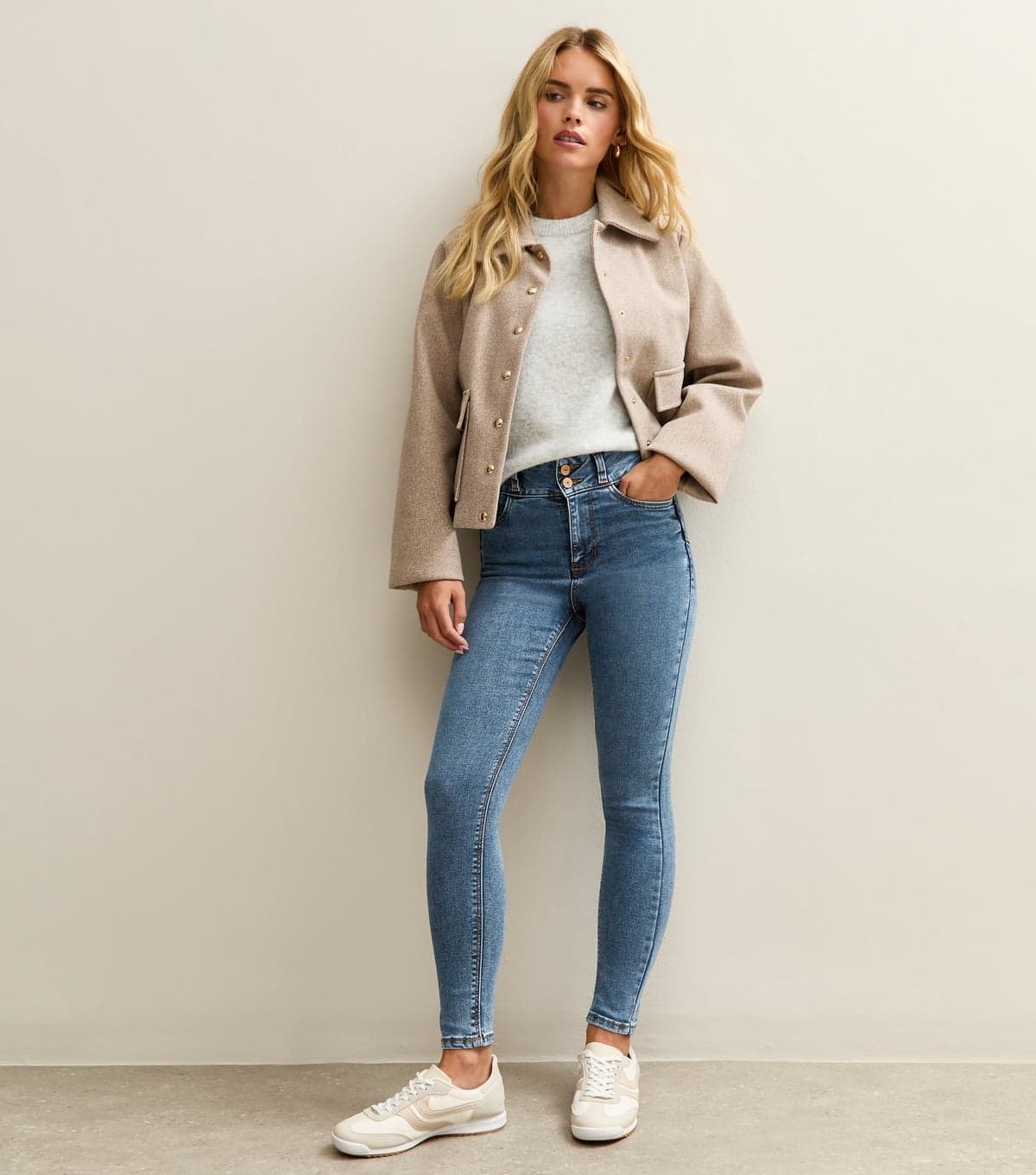 New Look Women's Petite Blue Lift & Shape High Waist Yazmin Skinny Jeans New Look