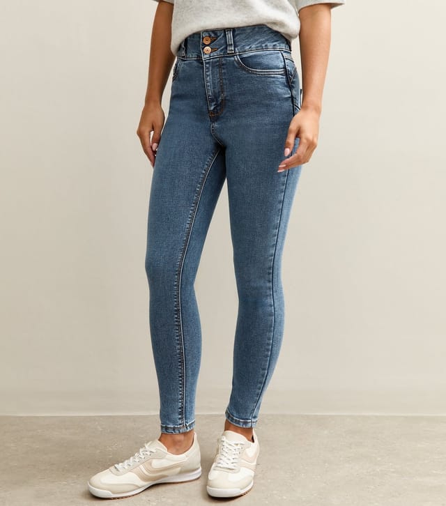 New Look Women's Petite Blue Lift & Shape High Waist Yazmin Skinny Jeans New Look - 3