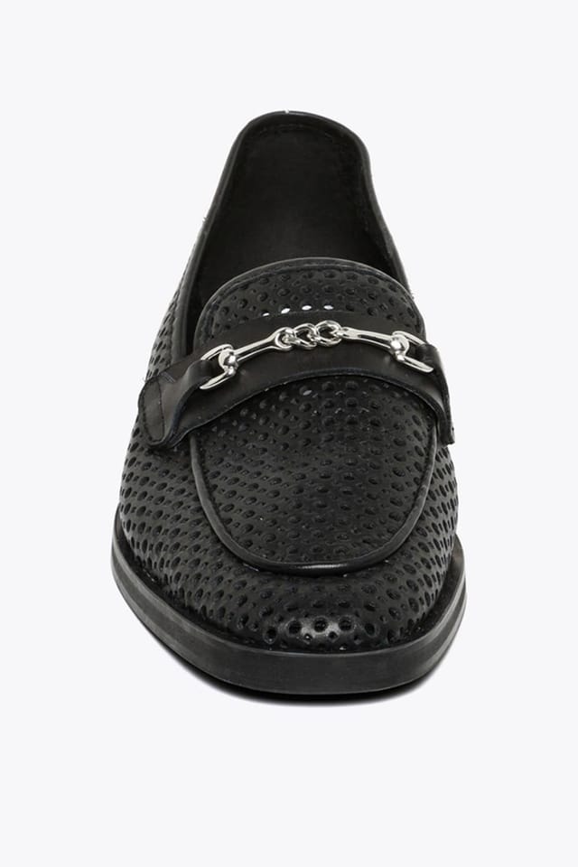 Steve Madden STEVE MADDEN Women's 'Nafisa Loafer Black' Leather Flats in Black - 3