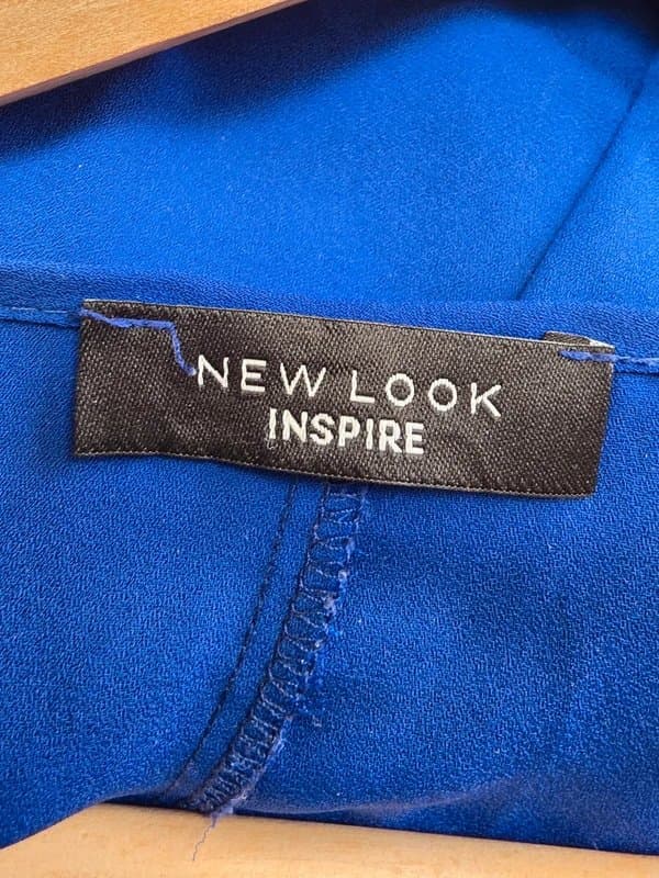 New Look Royal Blue Chiffon Style Drape Top - New Look Inspire