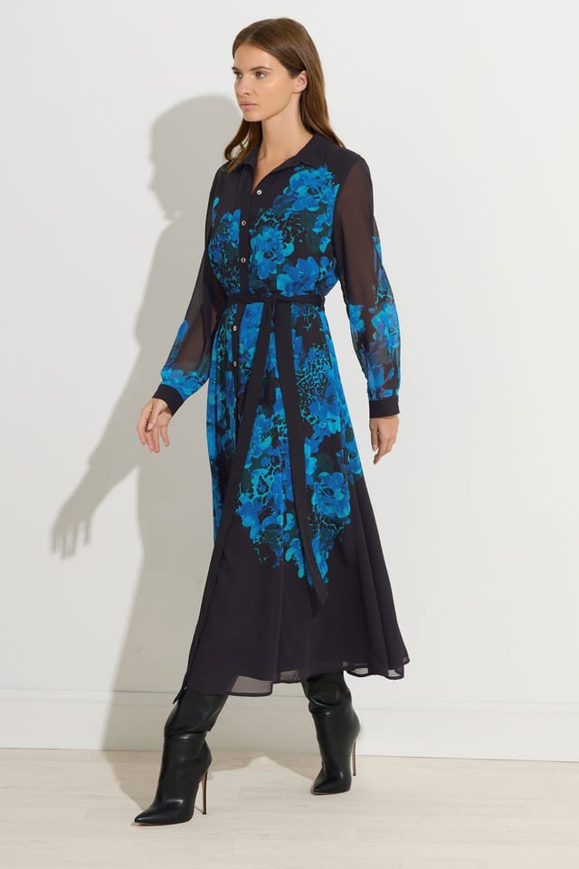 Star By Julien Macdonald Star by Julien Macdonald Women's Floral Print Shirt Dress in Black - 3