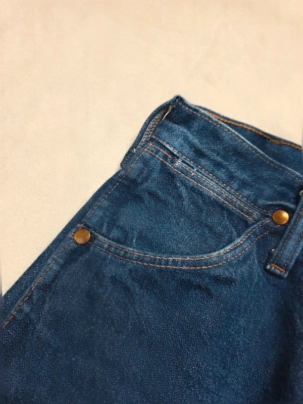 Wrangler Blue Denim High-Waist Straight Leg Jeans – 90s Y2K
