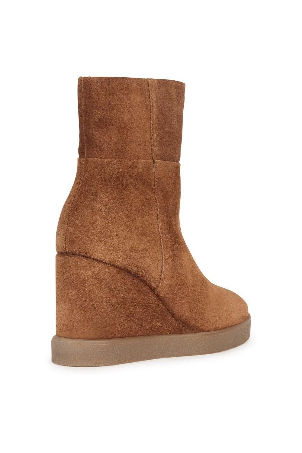 Geox Geox Women's D EILDEA WEDGE B ANKLE BOOTS in Brown - 2