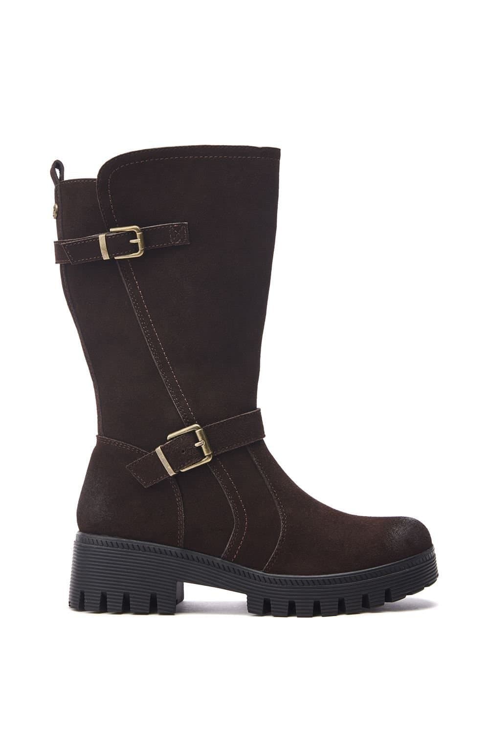 Moda In Pelle Moda In Pelle Women's 'Farrar' Suede Mid Calf Boots in Dark Brown