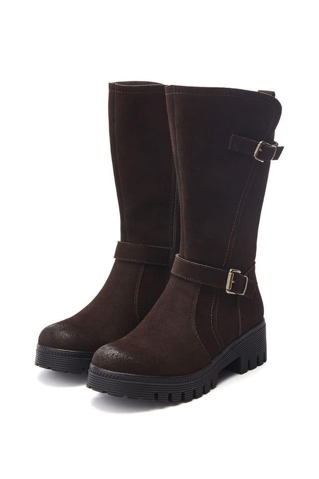 Moda In Pelle Moda In Pelle Women's 'Farrar' Suede Mid Calf Boots in Dark Brown - 2