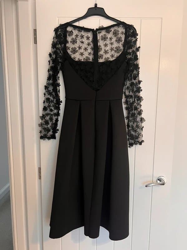 ASOS ASOS 3D Flower Fit & Flare Scuba Dress Size 10