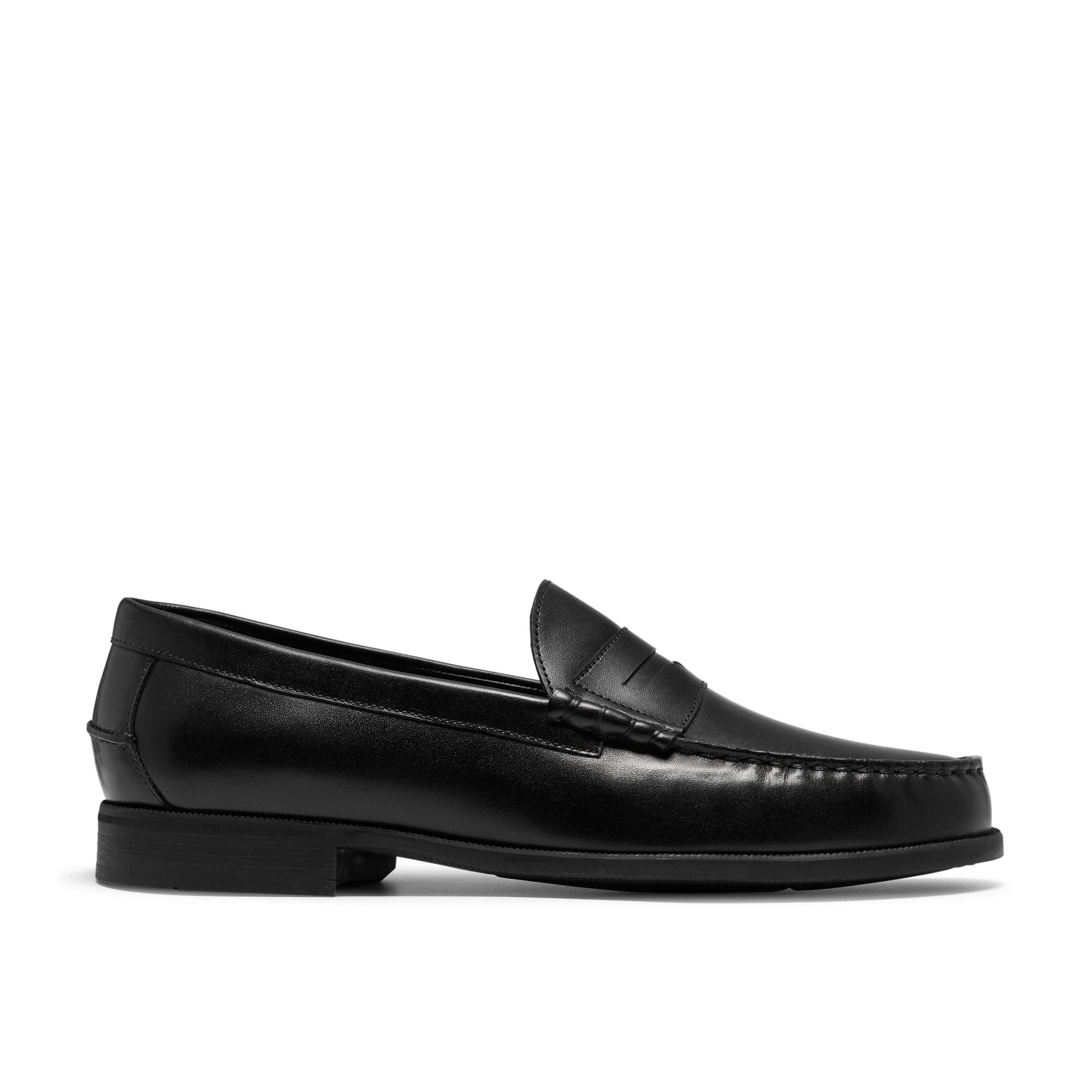 Clarks Clarks Men's Stanbridge Lo Black Leather Loafers, Slip Ons