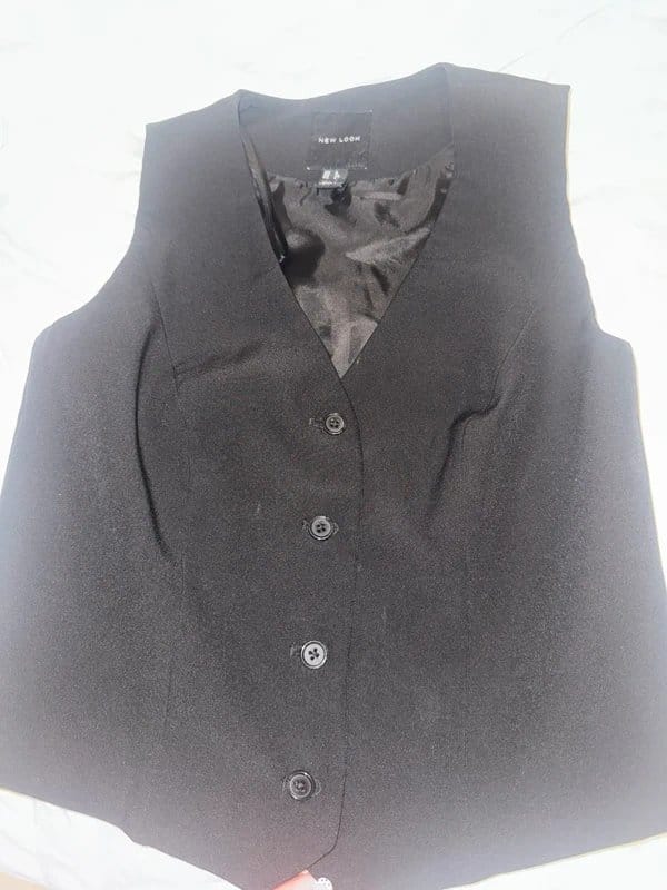 New Look Black Waste Coat