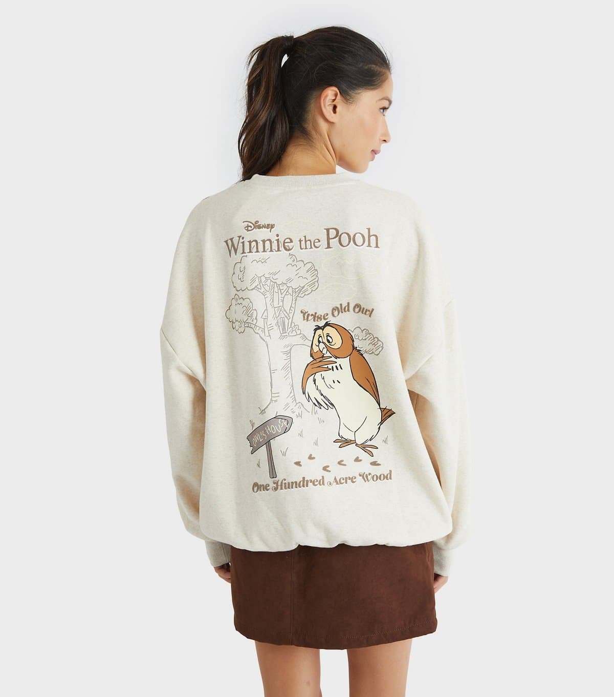 Skinnydip Women's Light Brown Winnie The Pooh Owl Print Sweatshirt Skinnydip New Look