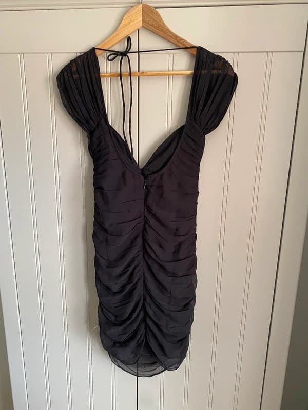 ASOS Design ASOS Design Black Off Shoulder Ruched Mini Dress – Size 8 – BNWT