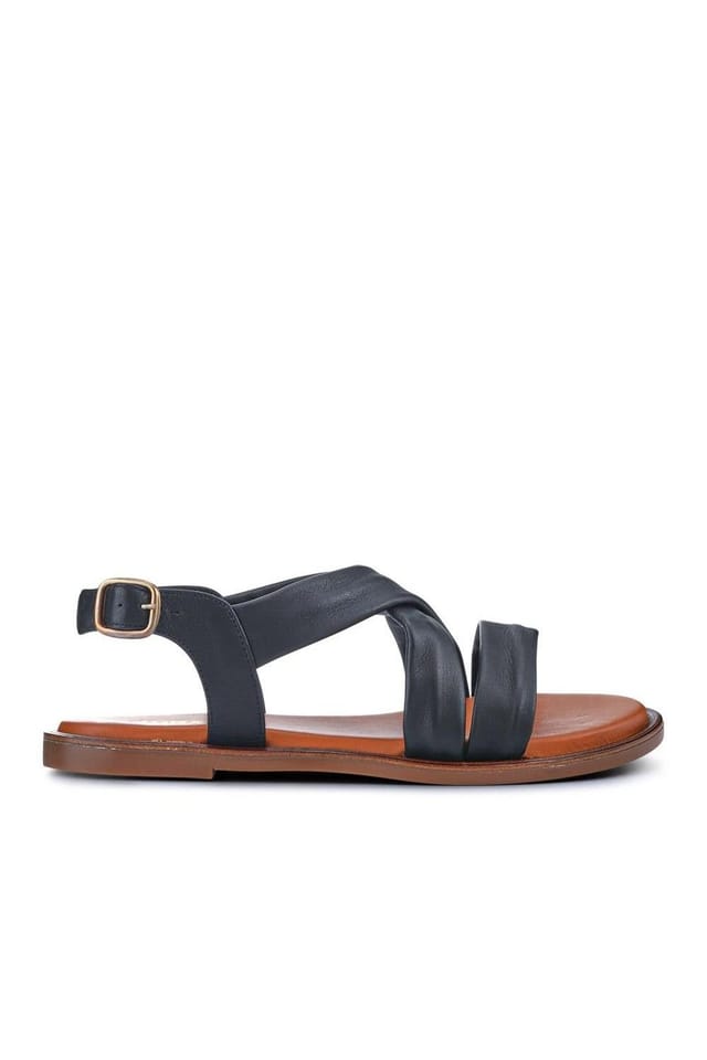 Jones Bootmaker Jones Bootmaker Women's Haliwide Leather Wide-Fitting Sandals in Black - 2