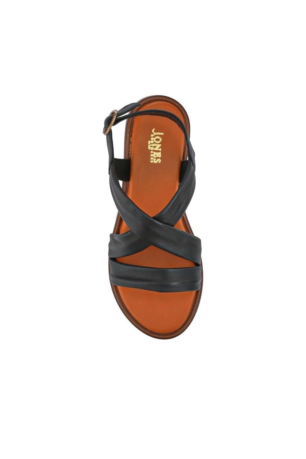 Jones Bootmaker Jones Bootmaker Women's Haliwide Leather Wide-Fitting Sandals in Black - 4