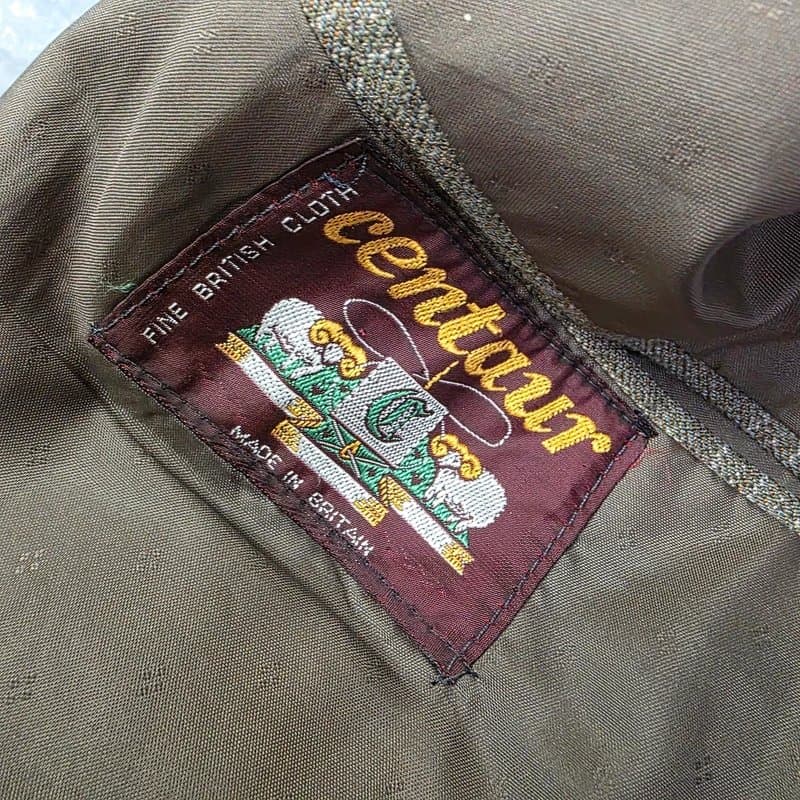 Centaur Vintage Centaur Tweed Blazer Made in Britain Wool Blend Check Jacket Mens L