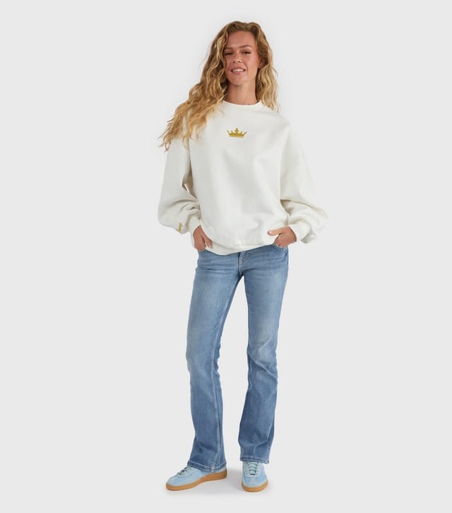 Skinnydip Women's White Embroidered Disney Princess Sweatshirt Skinnydip New Look - 3