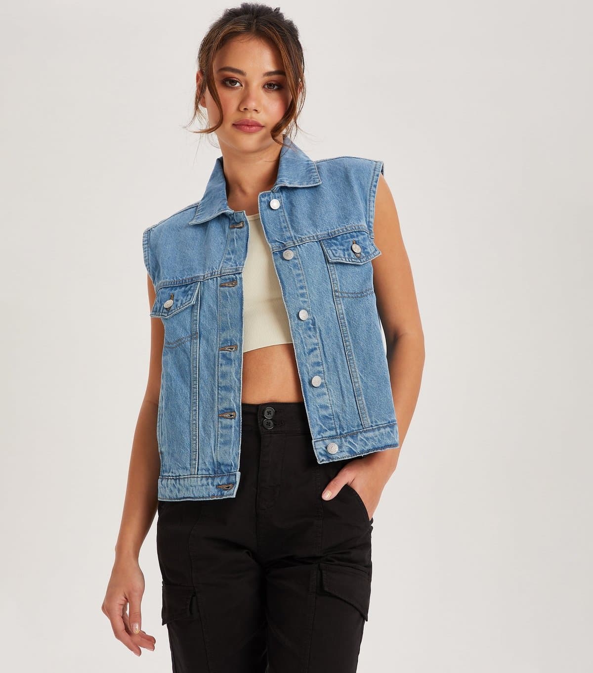 Urban Bliss Women's Blue Denim Gilet Urban Bliss New Look