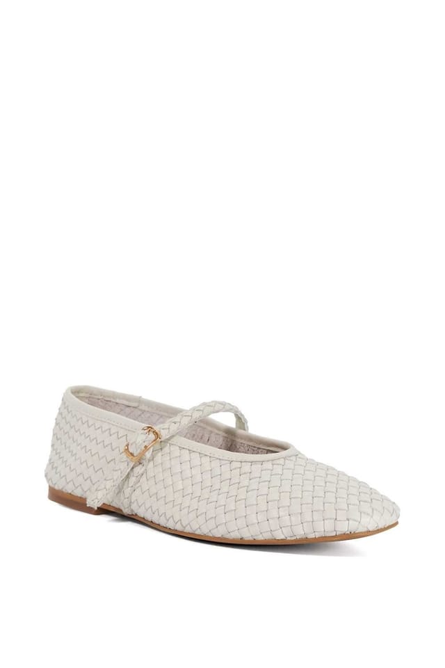 Dune London Dune London Women's 'Headliner' Leather Ballet Pumps in Natural - 2