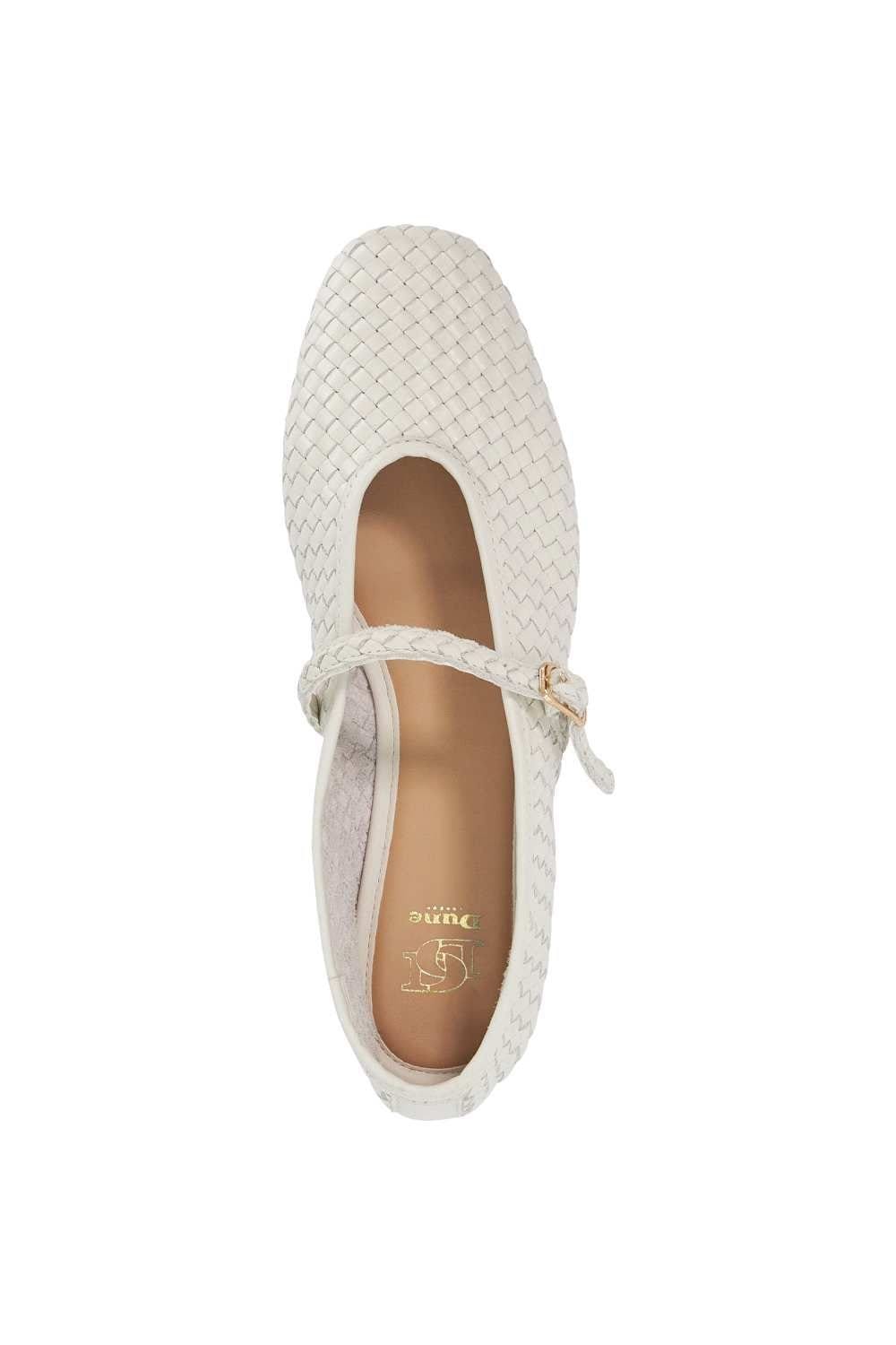 Dune London Dune London Women's 'Headliner' Leather Ballet Pumps in Natural - 4