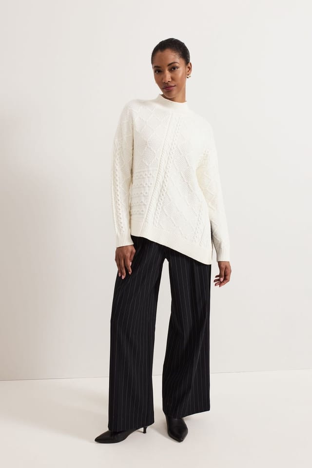 Phase Eight Phase Eight Women's Casey Cable Knit Jumper in Off-White - 3