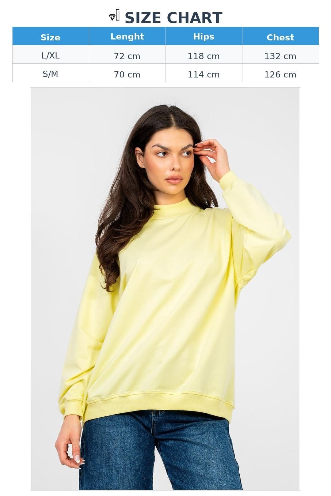 Love Lace Love Lace Women's Cotton Elastane Long Sleeve Sweatshirt in Yellow - 4