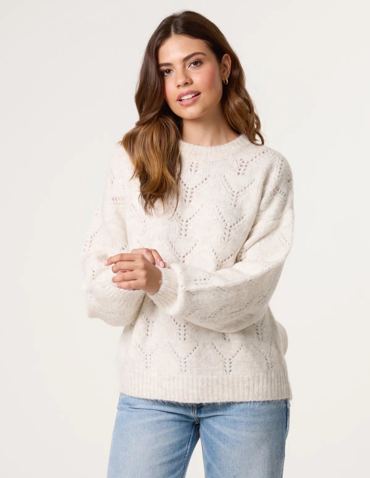 Blue Vanilla Stitch Detail Jumper