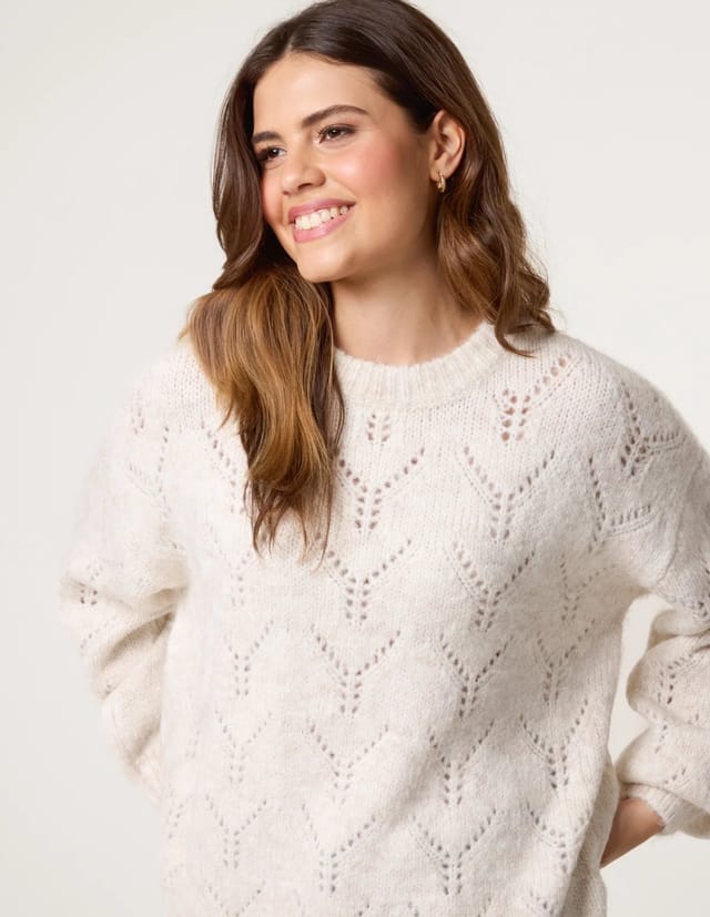 Blue Vanilla Stitch Detail Jumper - 3