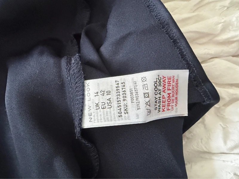 New Look New Look navy satin maxi skirt size 14 - 1