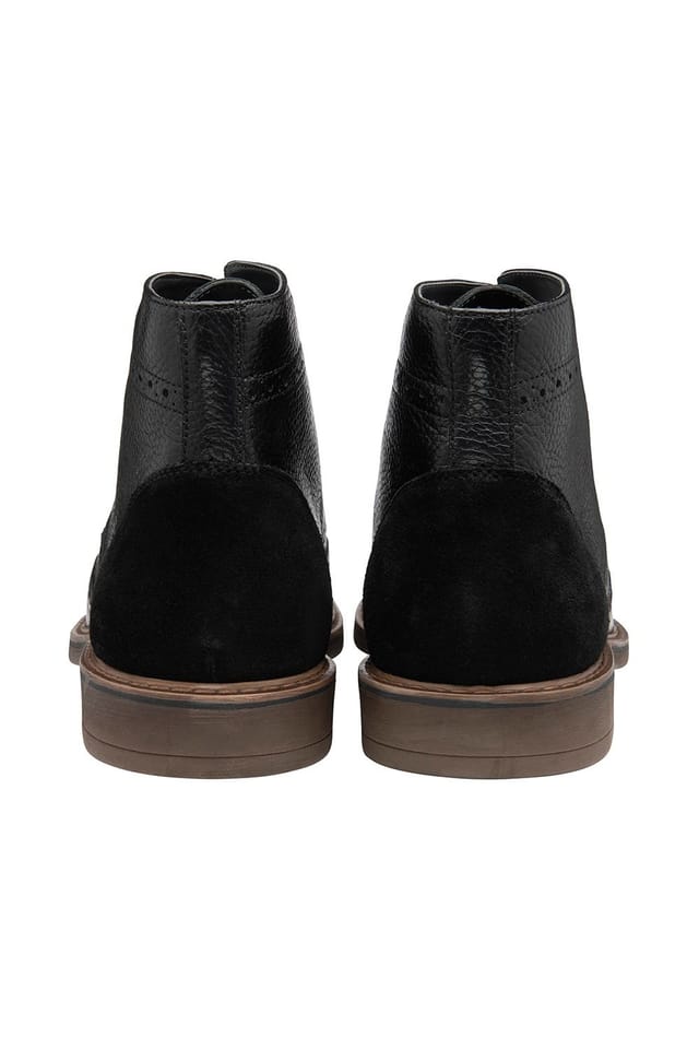 Frank Wright Frank Wright Men's 'Magnus' Leather Brogue Ankle Boot in Black - 3