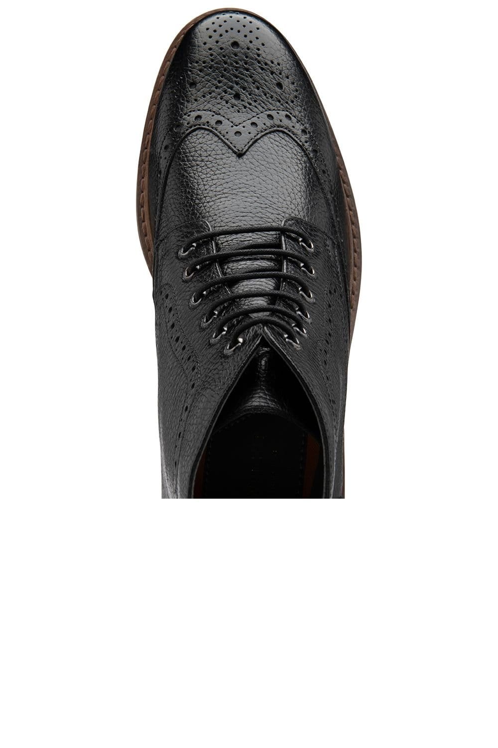 Frank Wright Frank Wright Men's 'Magnus' Leather Brogue Ankle Boot in Black - 4