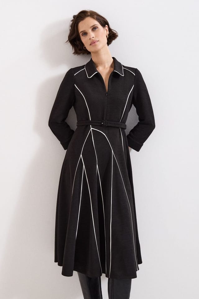 Phase Eight Phase Eight Women's Tilly Piped Dress in Black - 3