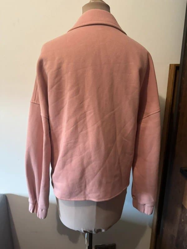 ASOS Design light pink dusty rose blazer varsity jacket spring