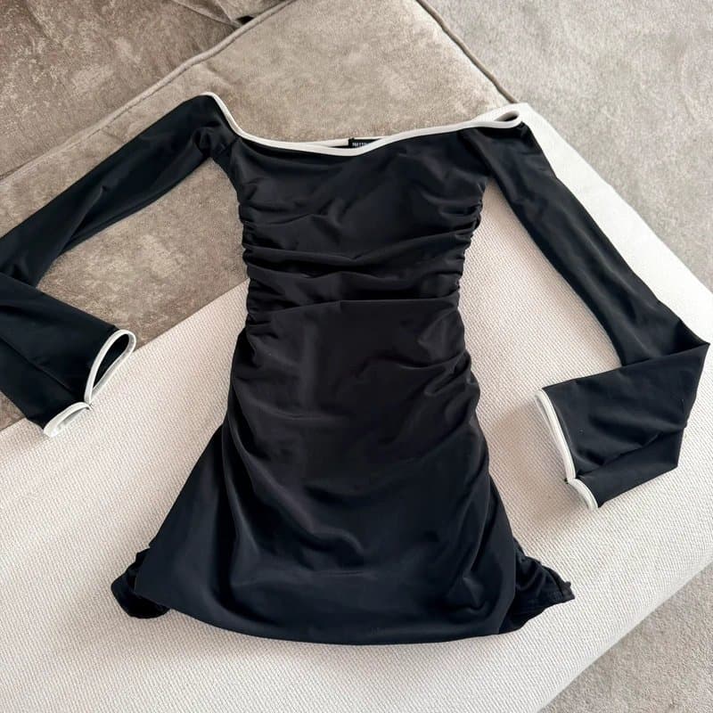PrettyLittleThing Pretty little thing black mini dress size 6