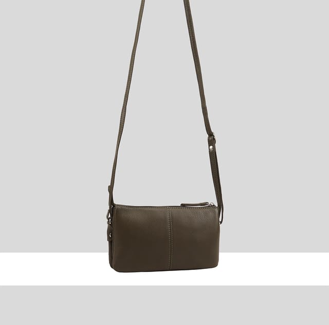 Dents Dents Women's Anaya Leather Cross Body Bag in Olive - 2