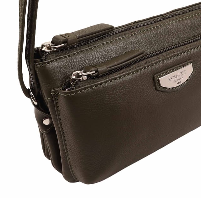 Dents Dents Women's Anaya Leather Cross Body Bag in Olive - 3