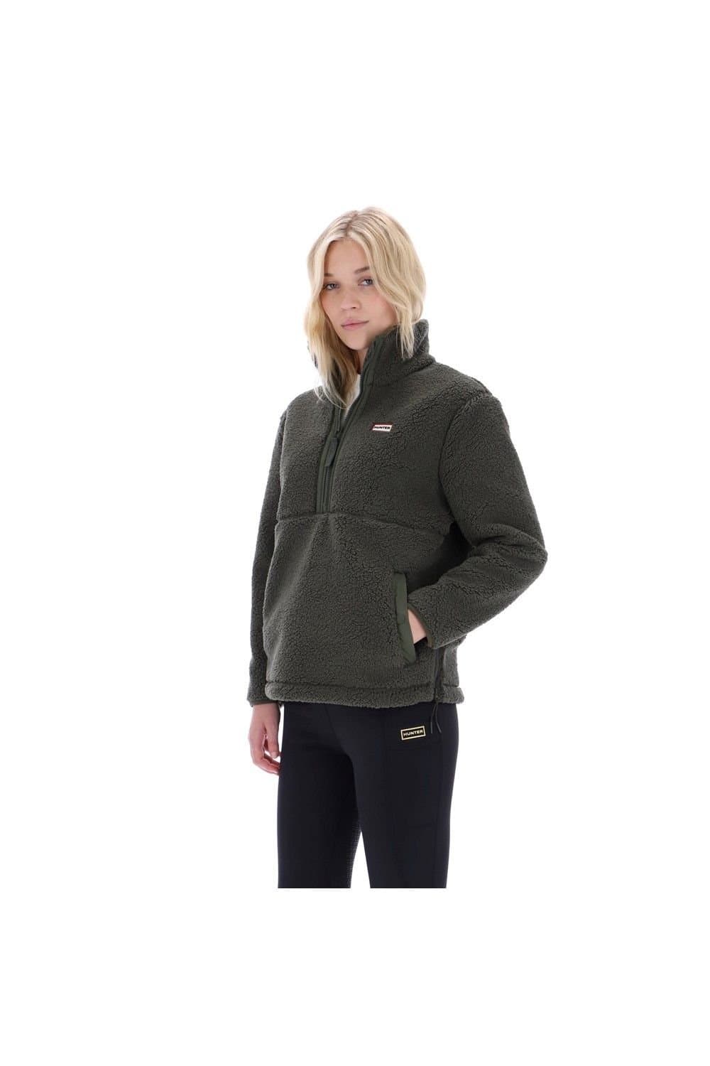 Hunter Hunter Women's Tiorga 1/4 Zip Borg Fleece in Green