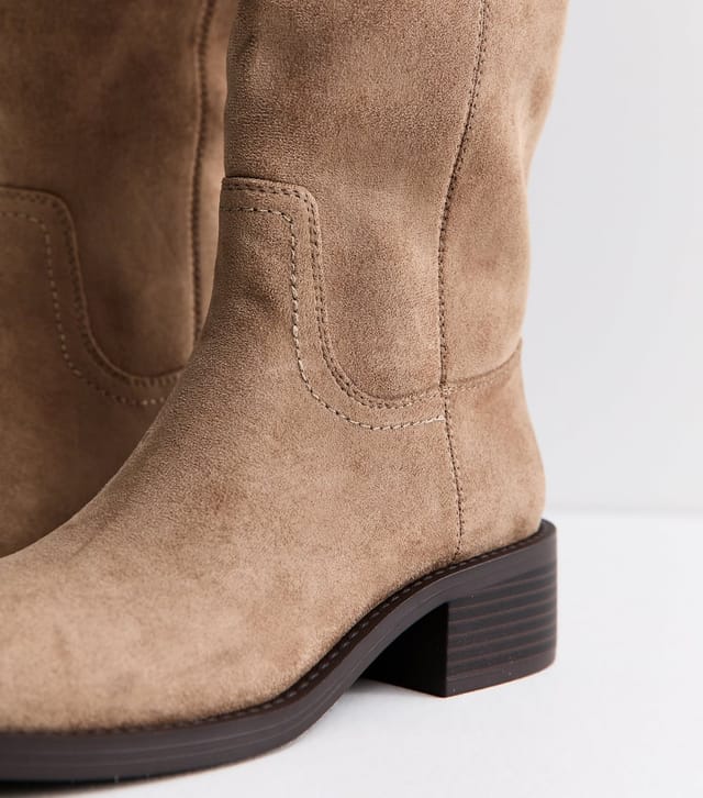 New Look Women's Mink Faux Suede Pull On Boots Vegan New Look - 3