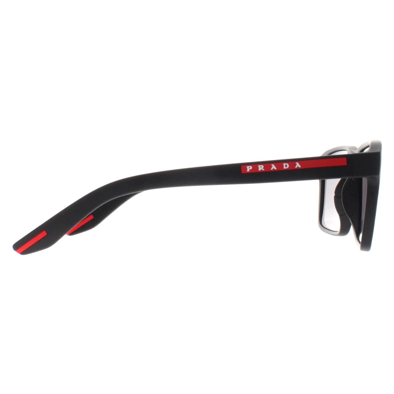 Prada Sport Prada Sport Men's Rectangle Black Rubber Dark Grey Polarized PS05YS - 4