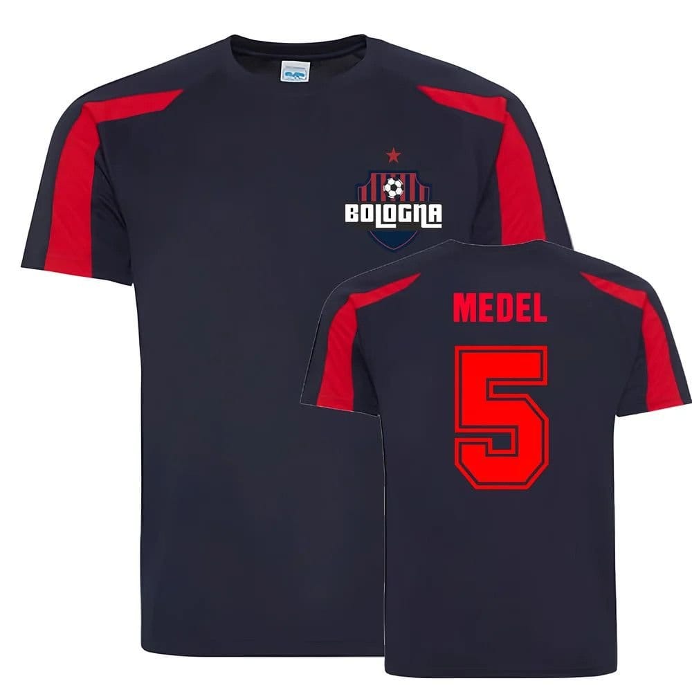Bologna Bologna Men's Mens Gary Medel Sports Training Jersey in Navy - 1
