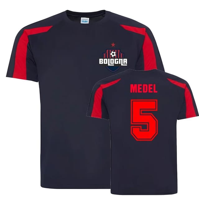 Bologna Bologna Men's Mens Gary Medel Sports Training Jersey in Navy - 2