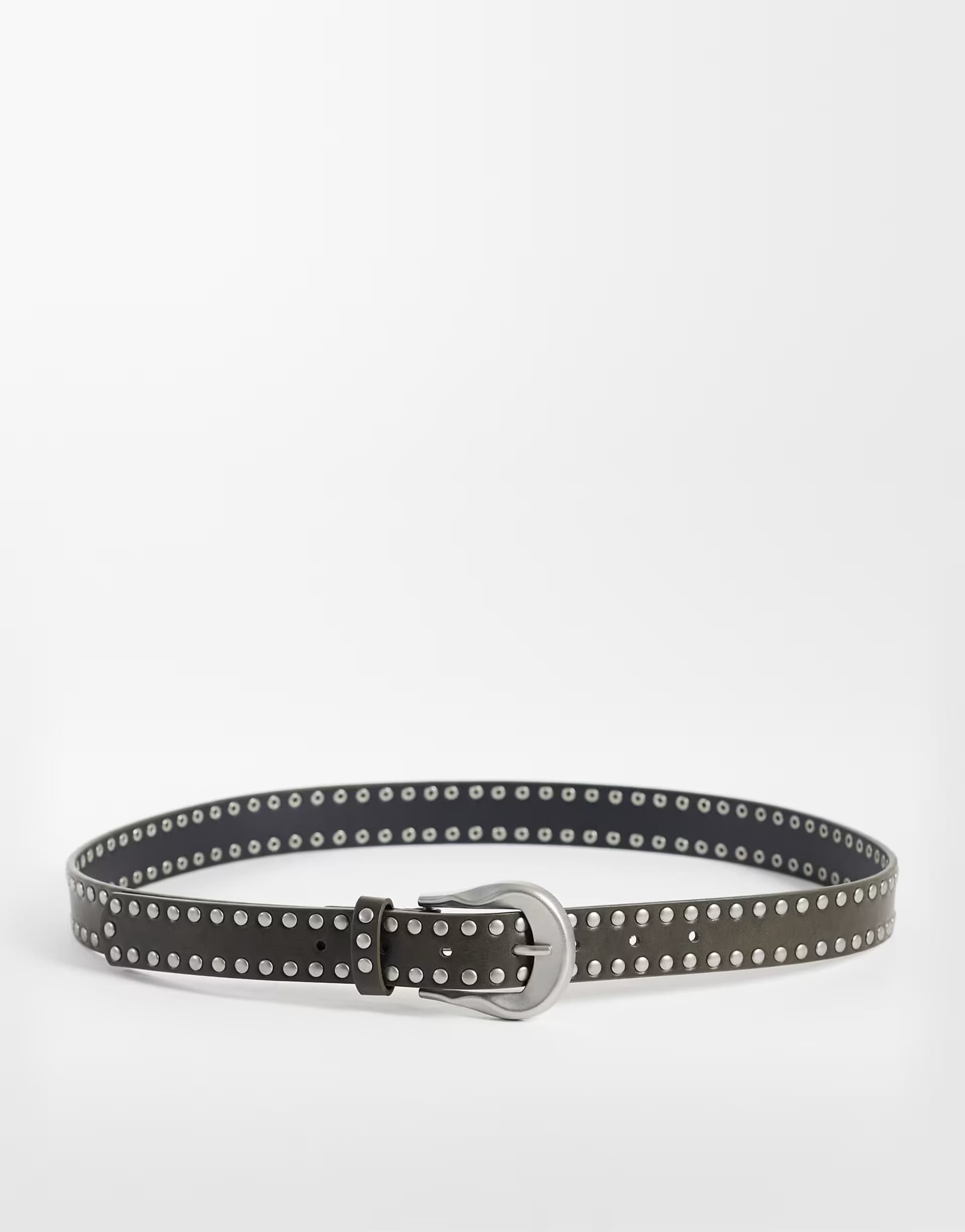 ASOS ASOS Faux Leather Taupe Studded Belt