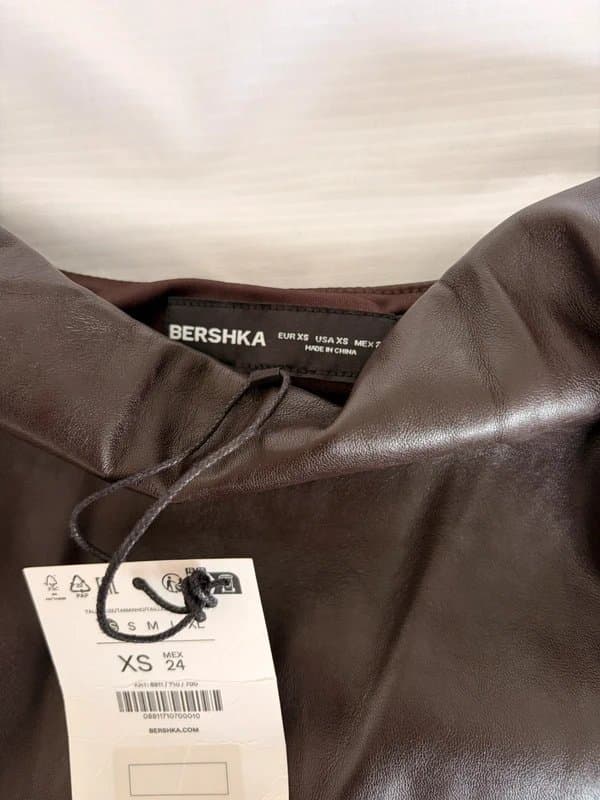 Bershka Bershka brown leather top
