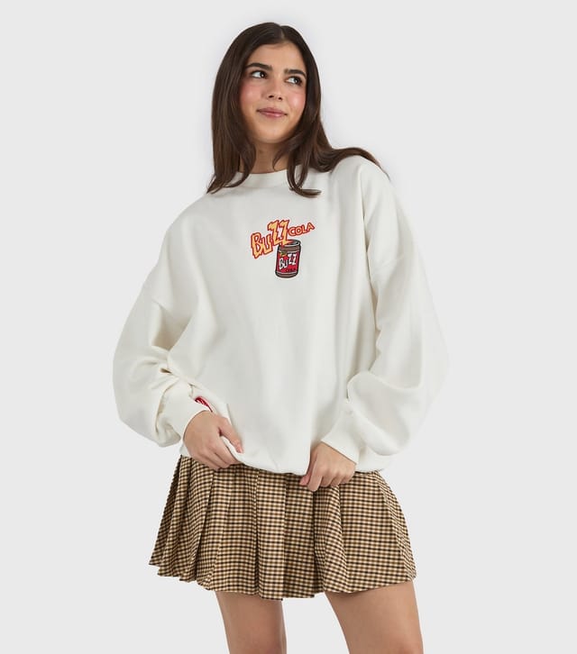 Skinnydip Women's White The Simpsons Buzz Cola Print Sweatshirt Skinnydip New Look - 2