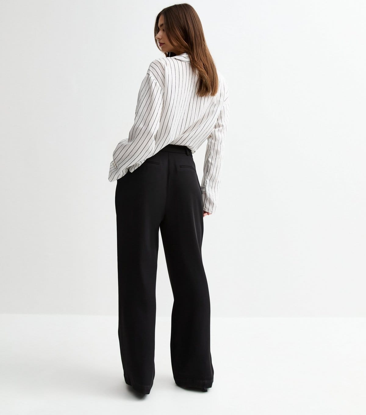 New Look Women's Black Wide Leg Tailored Trousers New Look - 4