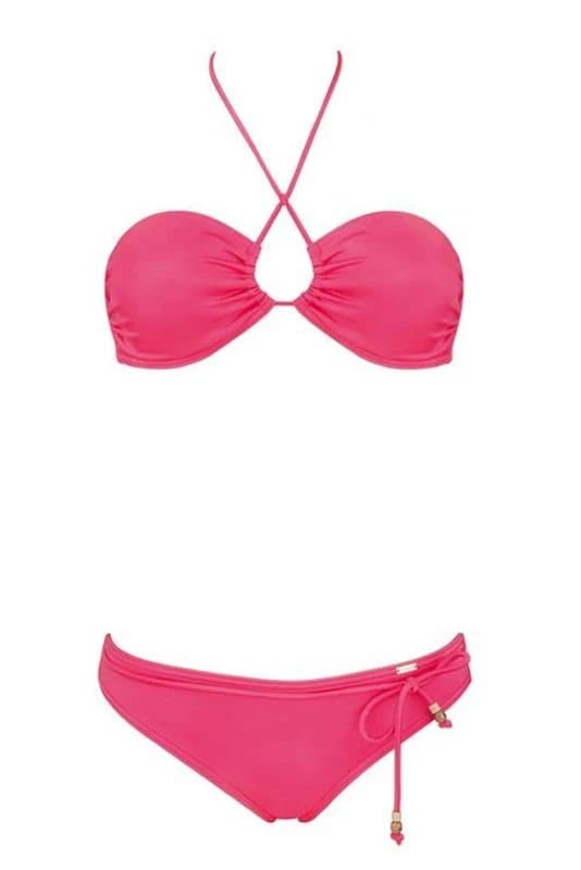 Triumph Triumph African Summer Padded Halter Bandeau Bikini Set Pink 16