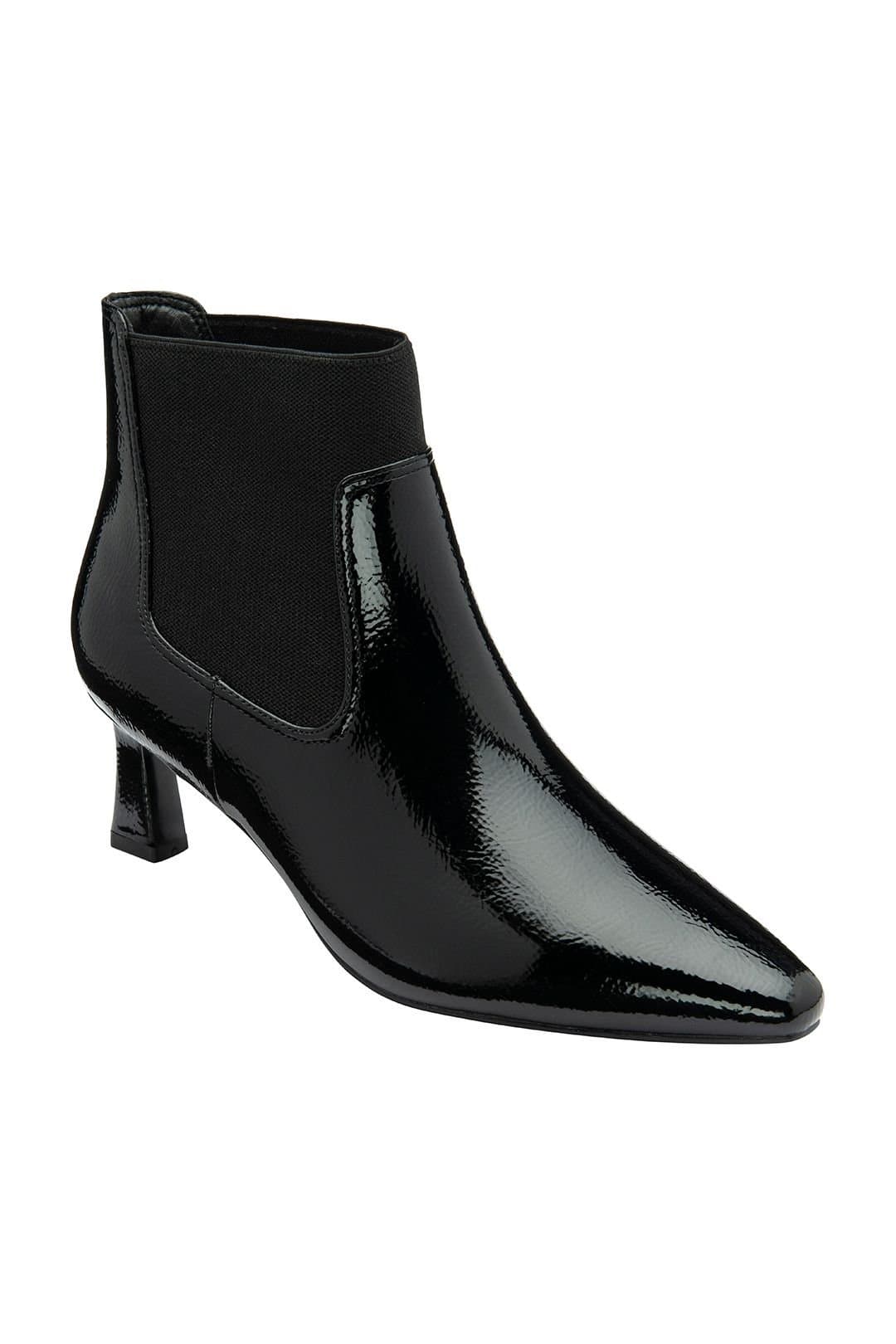 Lotus Lotus Women's Black Patent 'Blakely' Pointed Toe Shoe-Boots