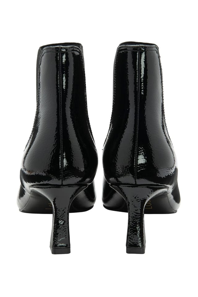 Lotus Lotus Women's Black Patent 'Blakely' Pointed Toe Shoe-Boots - 3