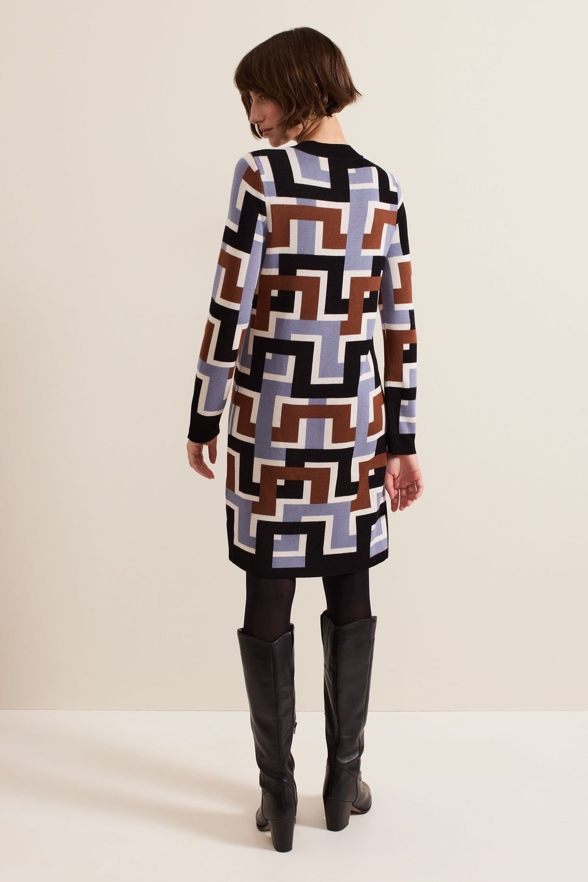 Phase Eight Phase Eight Women's Brianna Crew Neck Knitted Dress in Purple - 4